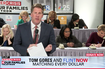 Tom Gores, FlintNOW, WDIV Local 4 and Television Stations Across Michigan Raise Over $1.1 Million For Children And Families In Flint