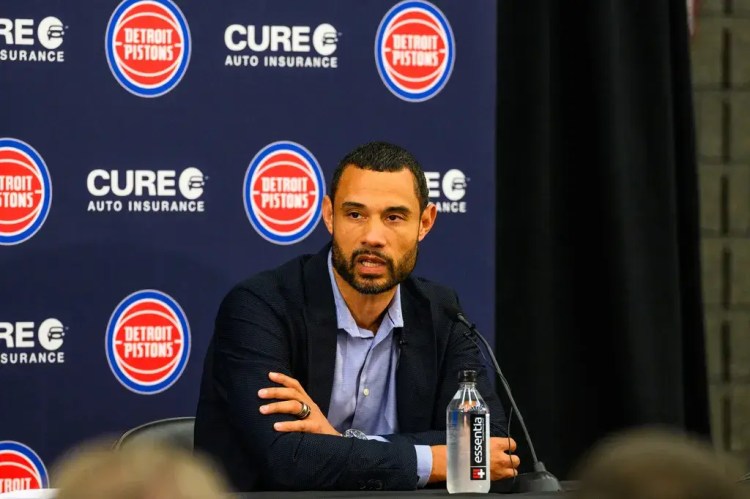 Pistons player Trajan Langdon at a media event