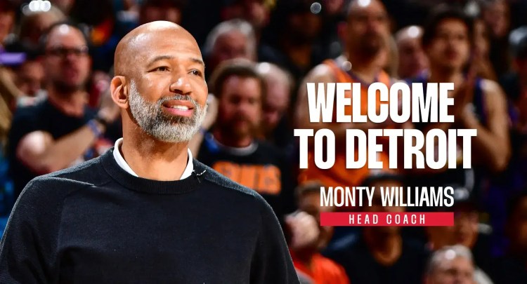 Detroit Pistons head coach Monty Williams
