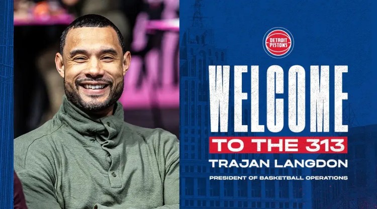 Pistons president of basketball operations Trajan Langdon